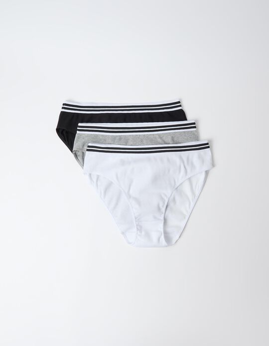 Comprar Online Pack 3 Cuecas Caneladas, Mulher, Multicor