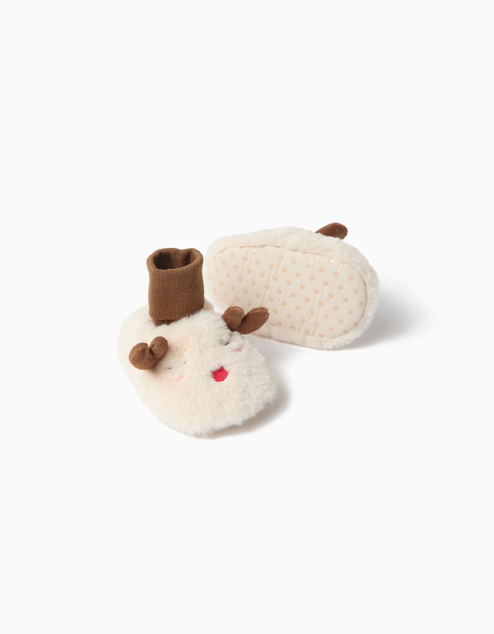 Comprar Online Pantufas De Natal, Menino, Bege