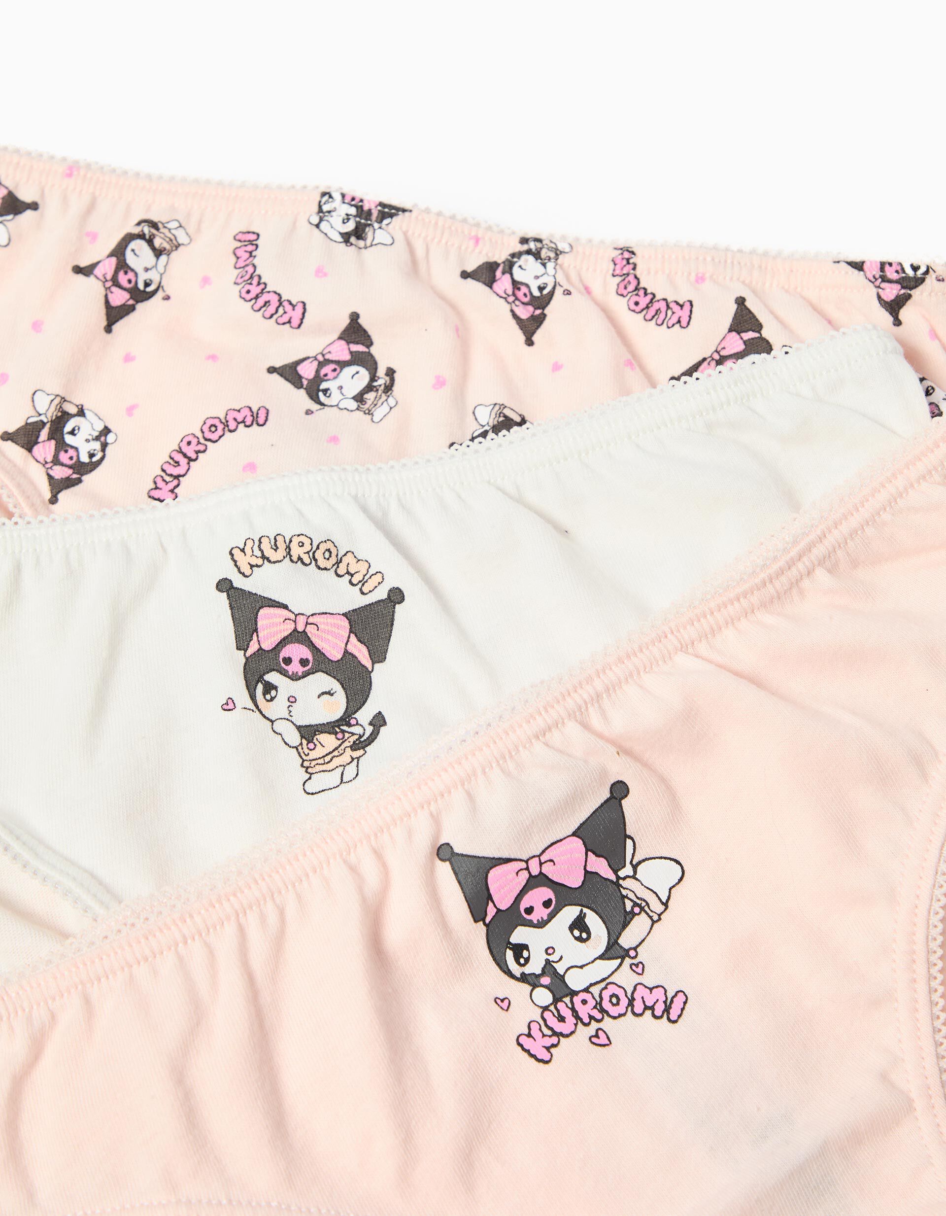 Comprar Online Pack 3 Cuecas 'Kuromi', Menina, Multicolor