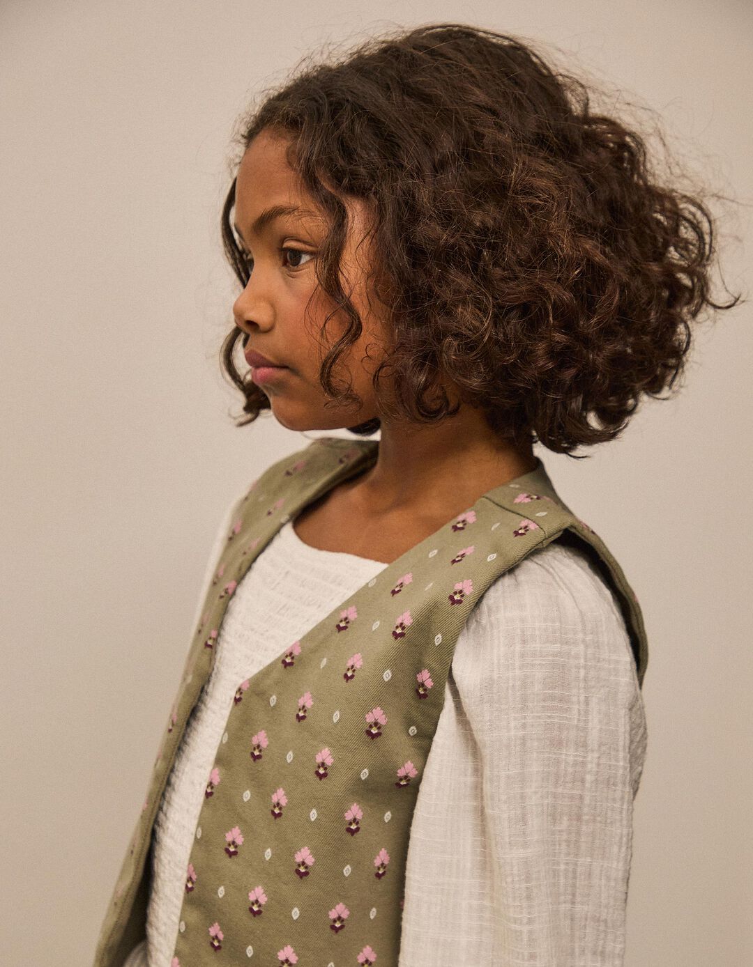 Colete, Menina, Verde Escuro