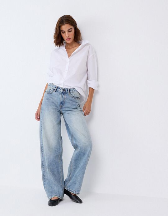 Comprar Online Cal&ccedil;as De Ganga Wide Leg, Mulher, Azul Claro