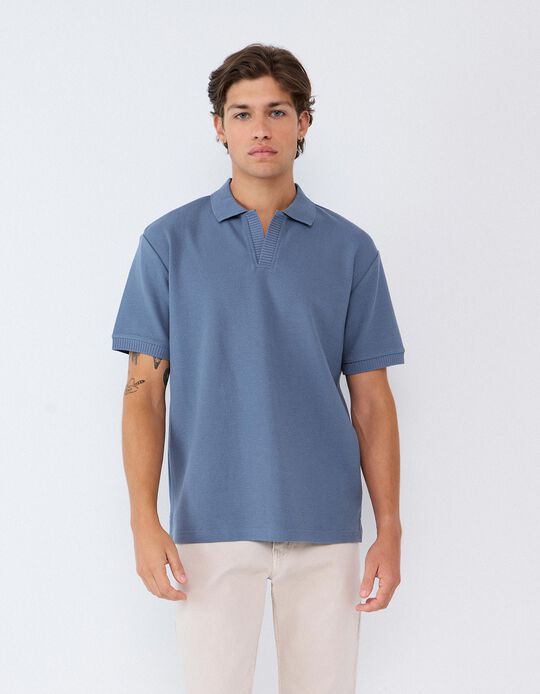 Comprar Online Polo Manga Curta, Homem, Azul