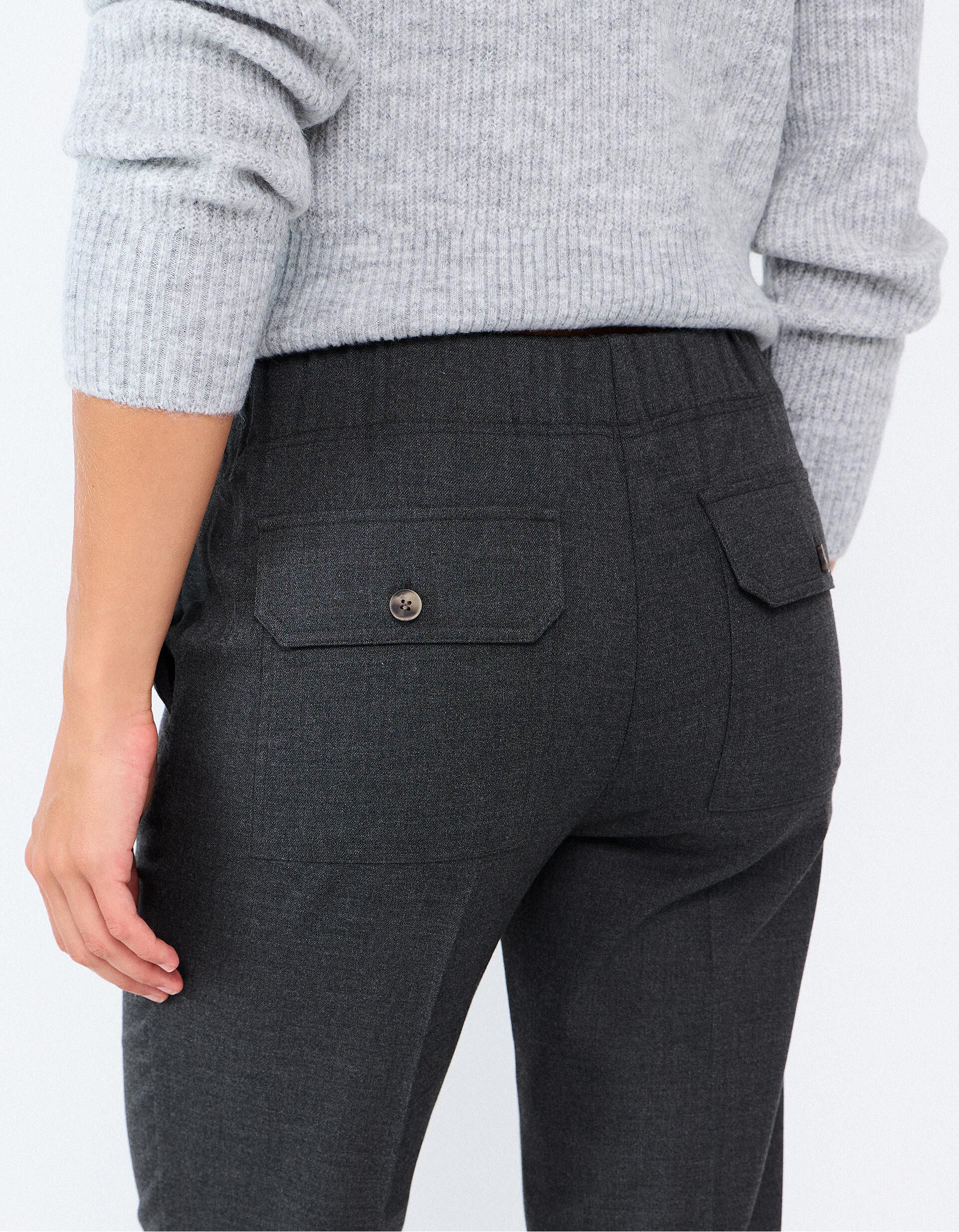Comprar Online Cal&ccedil;as Com Cintura El&aacute;stica, Mulher, Cinzento Escuro