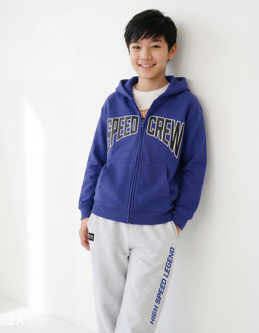 Casaco com Capuz, Menino, Azul