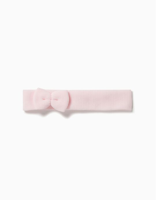 Hairband with Bow for Girls, Light Pink