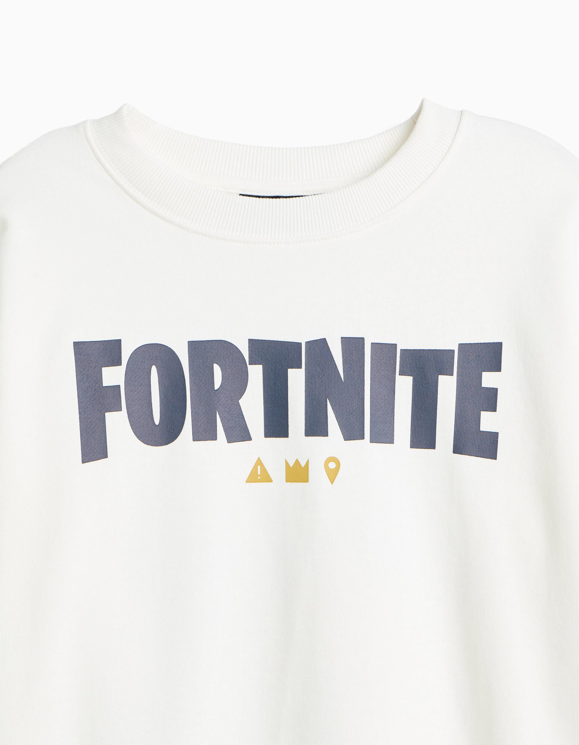 Comprar Online Sweatshirt 'Fortnite', Menino, Branco