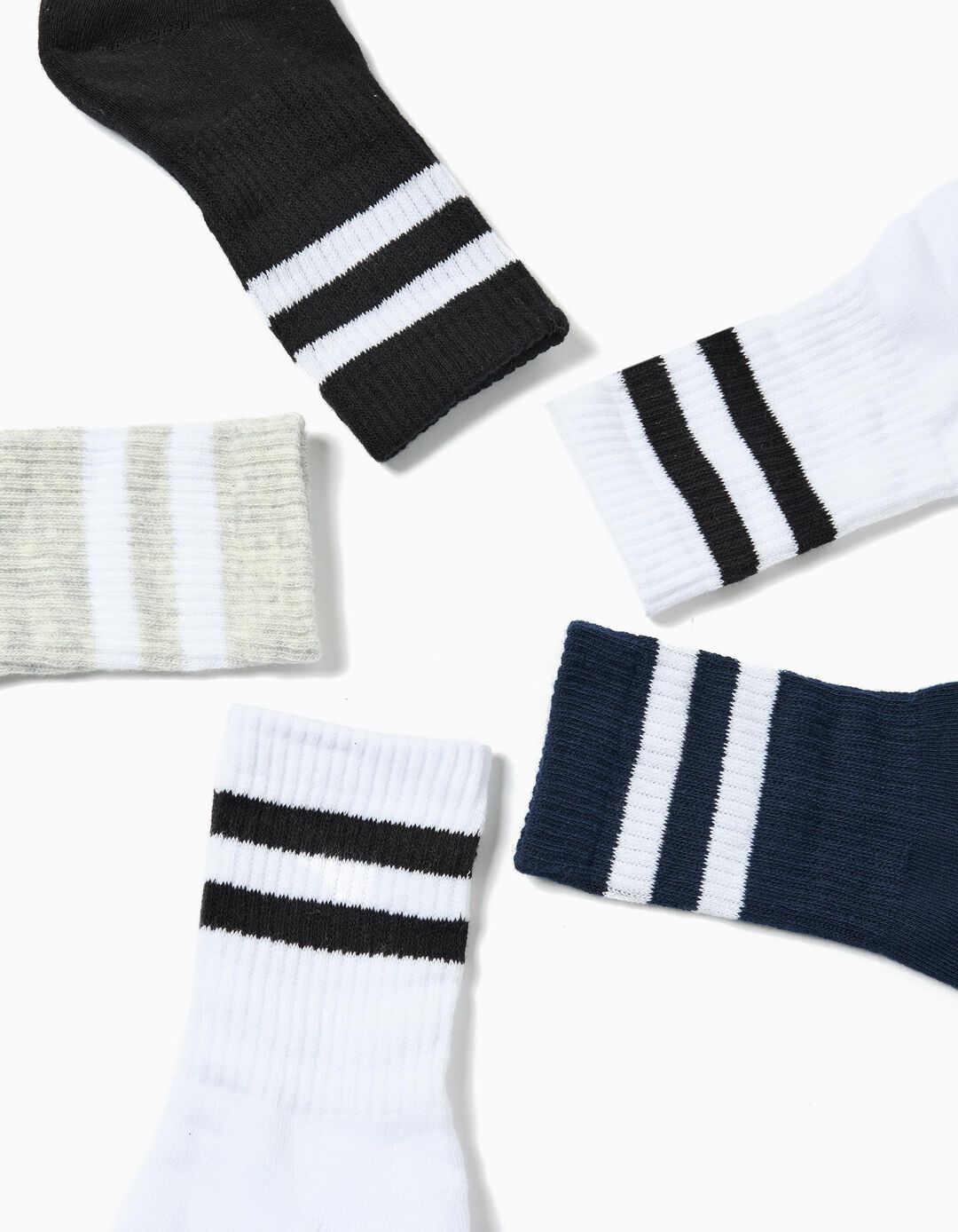 Pack 5 Pares de Meias Desporto, Menino, Multicor