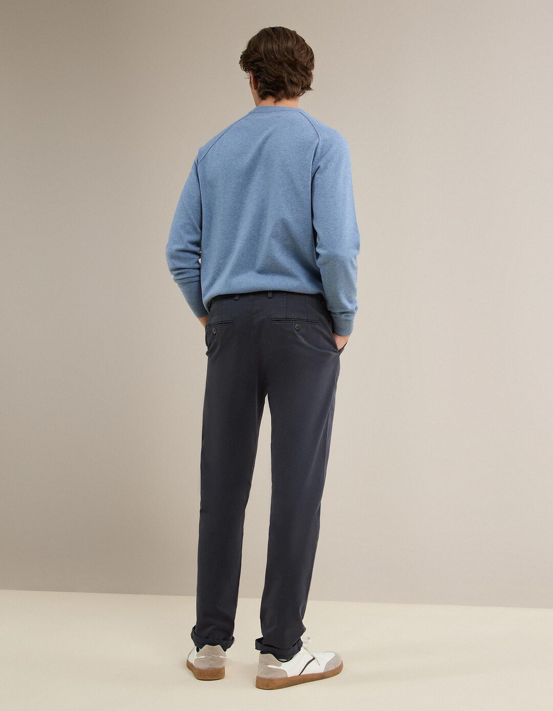 Cal&ccedil;as Chino Slim, Homem, Azul Escuro