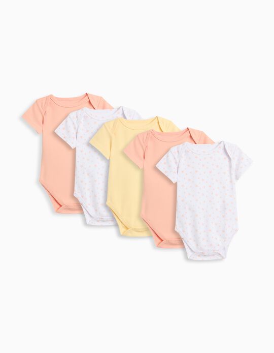 Comprar Online Pack 5 Bodies de Manga Curta, Menina, Multicor