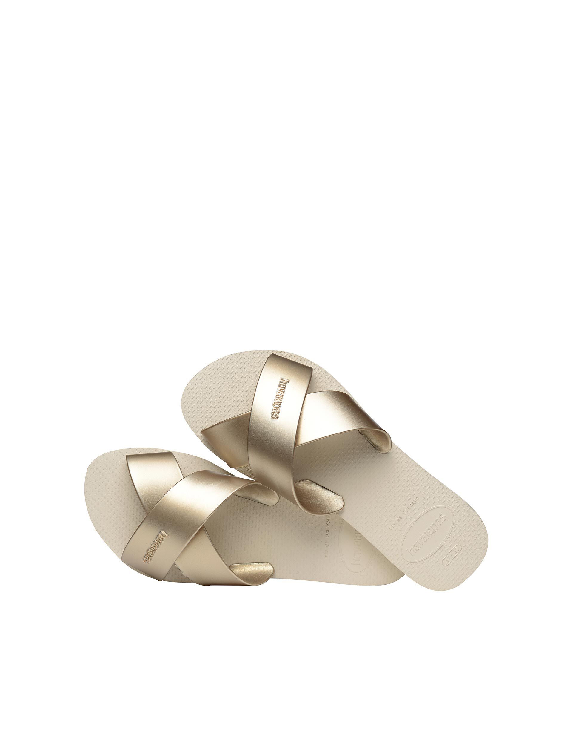 Comprar Online Sand&aacute;lias Havaianas Aqua Metallic, Mulher, Bege