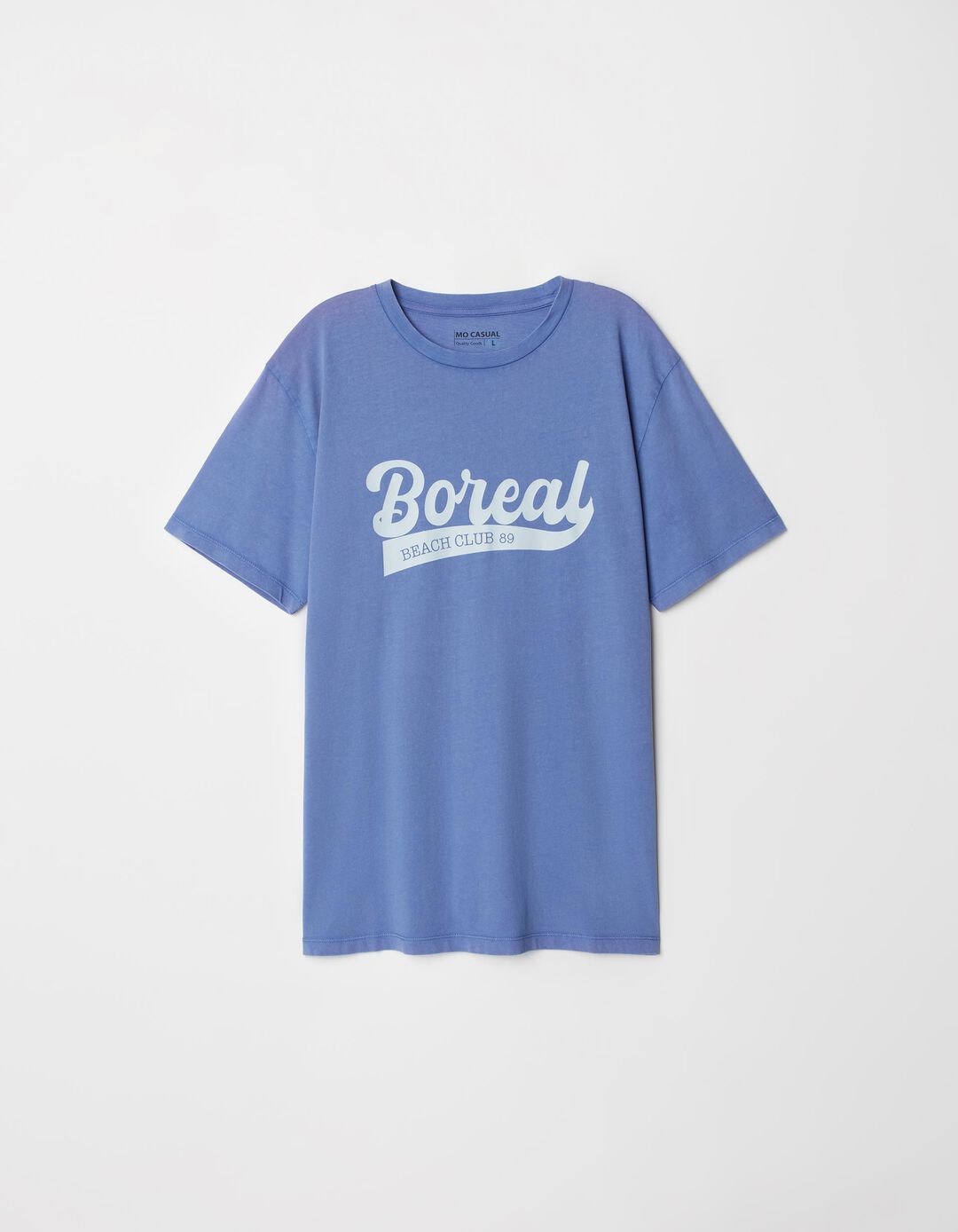 T-shirt Garment Dyed, Homem, Azul