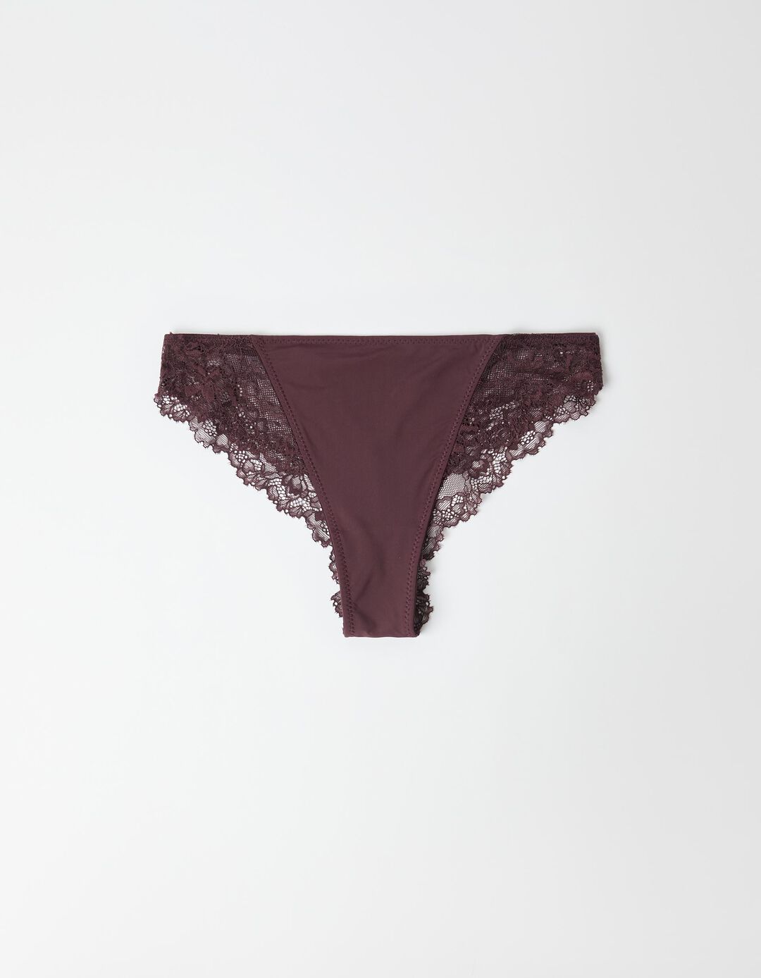 Cuecas Brasileiras com Renda, Mulher, Vermelho Escuro