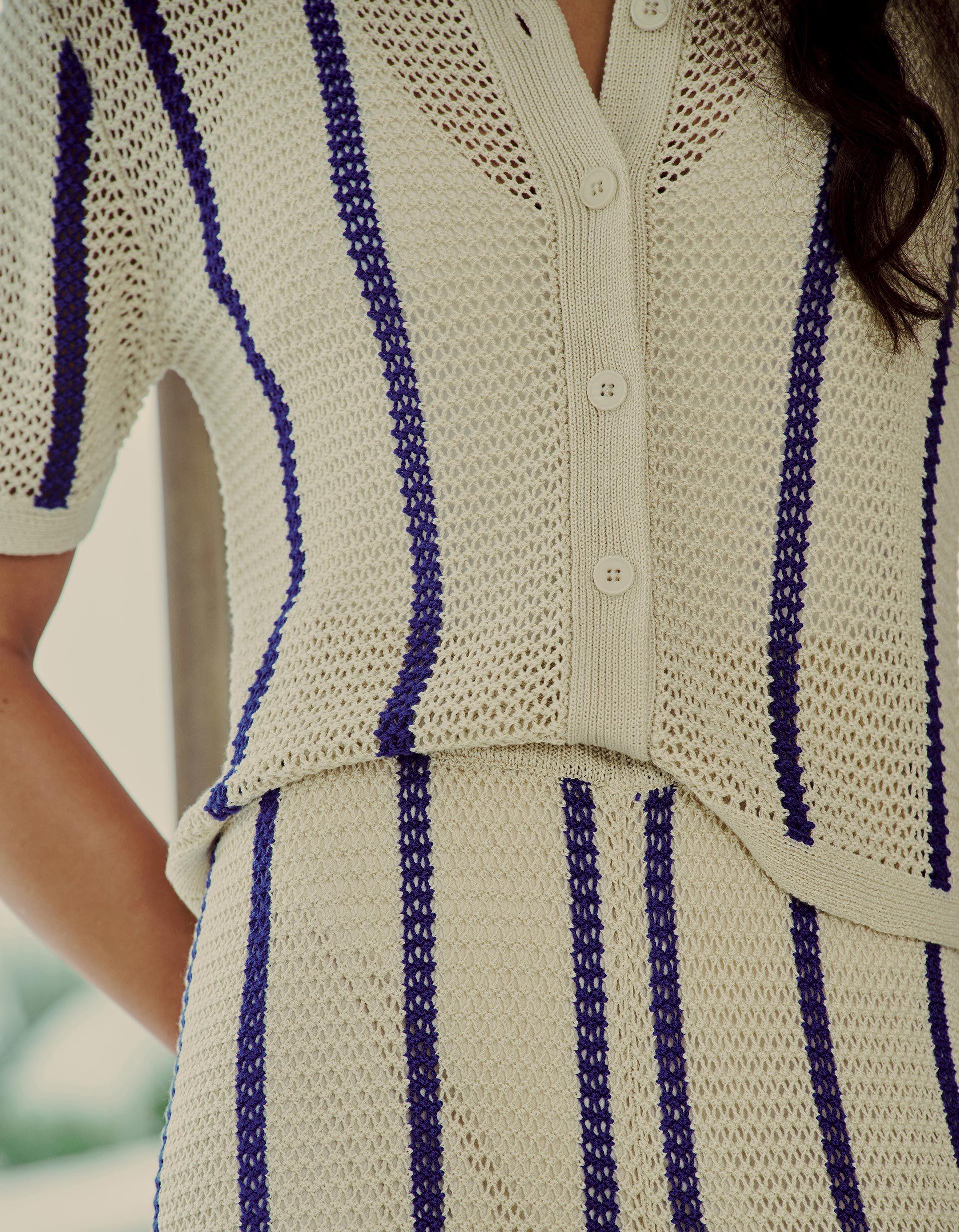 Comprar Online Camisa Malha Tricotada, Mulher, Azul
