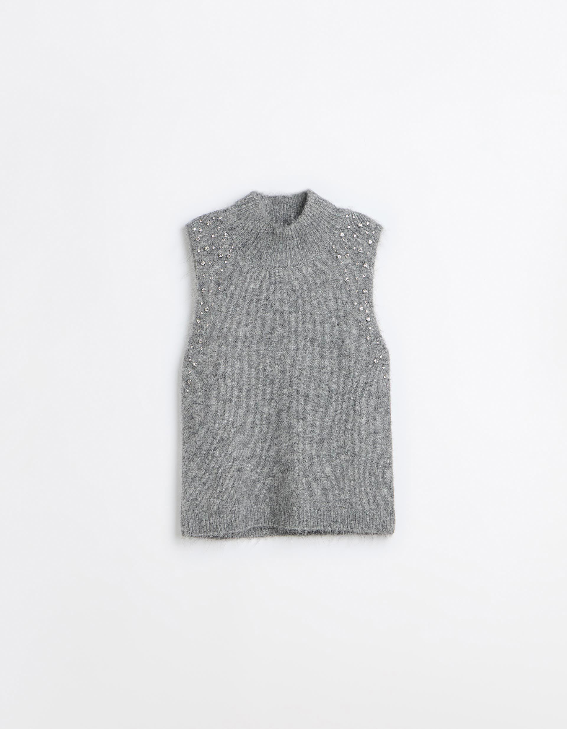Comprar Online Colete De Malha, Mulher, Cinzento