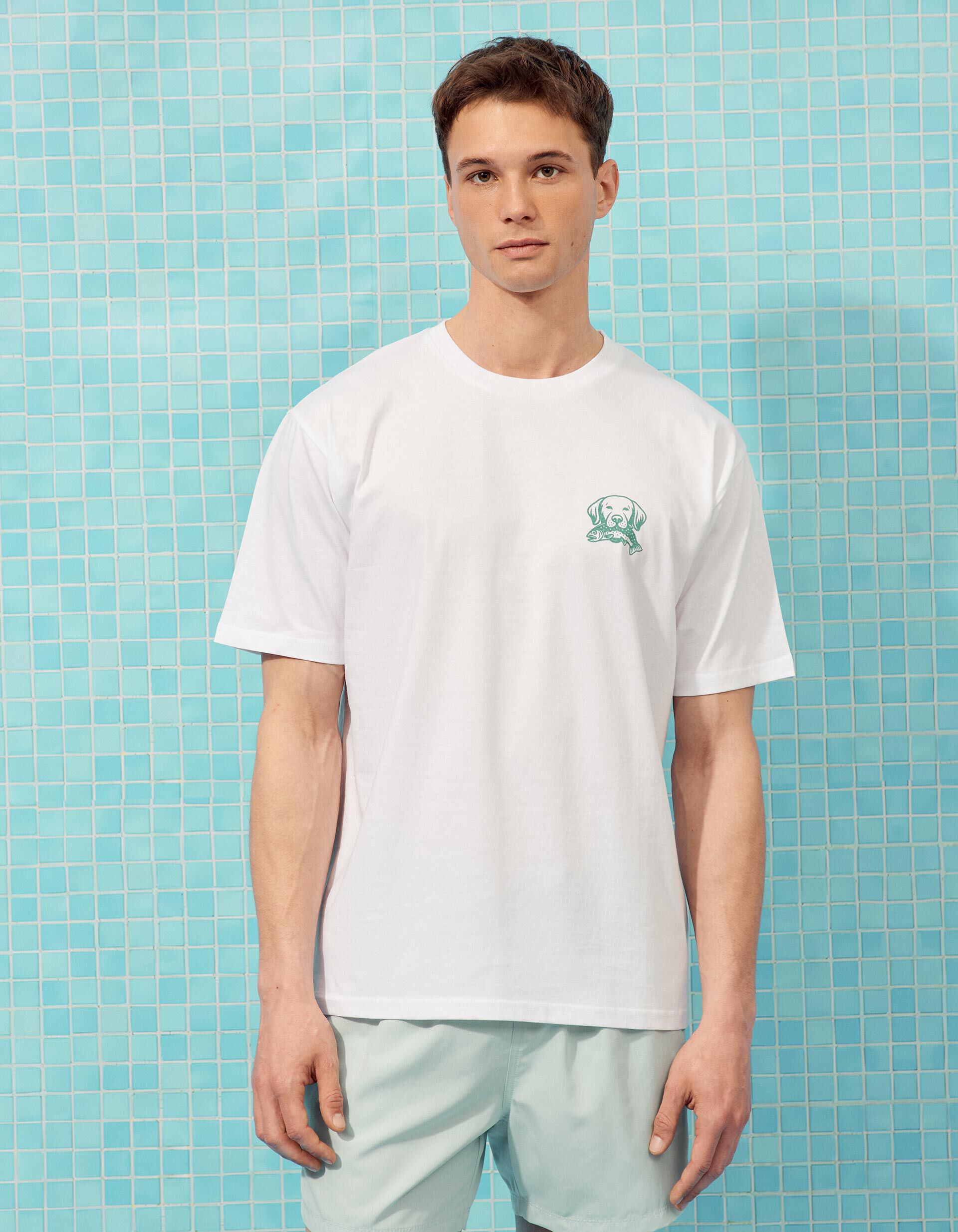 Comprar Online T-shirt Estampada, Homem, Branco