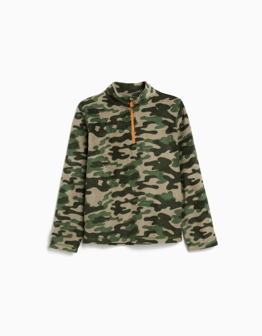 Camisola Polar com Fecho, Menino, Verde Escuro