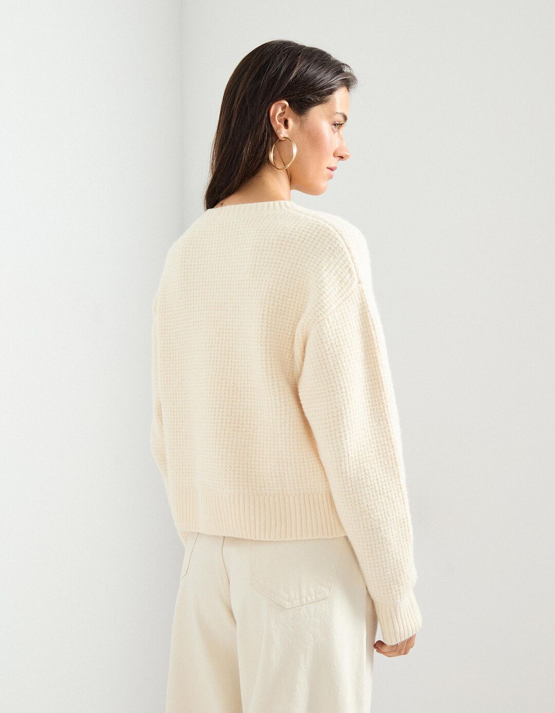 Camisola de Malha, Mulher, Cru