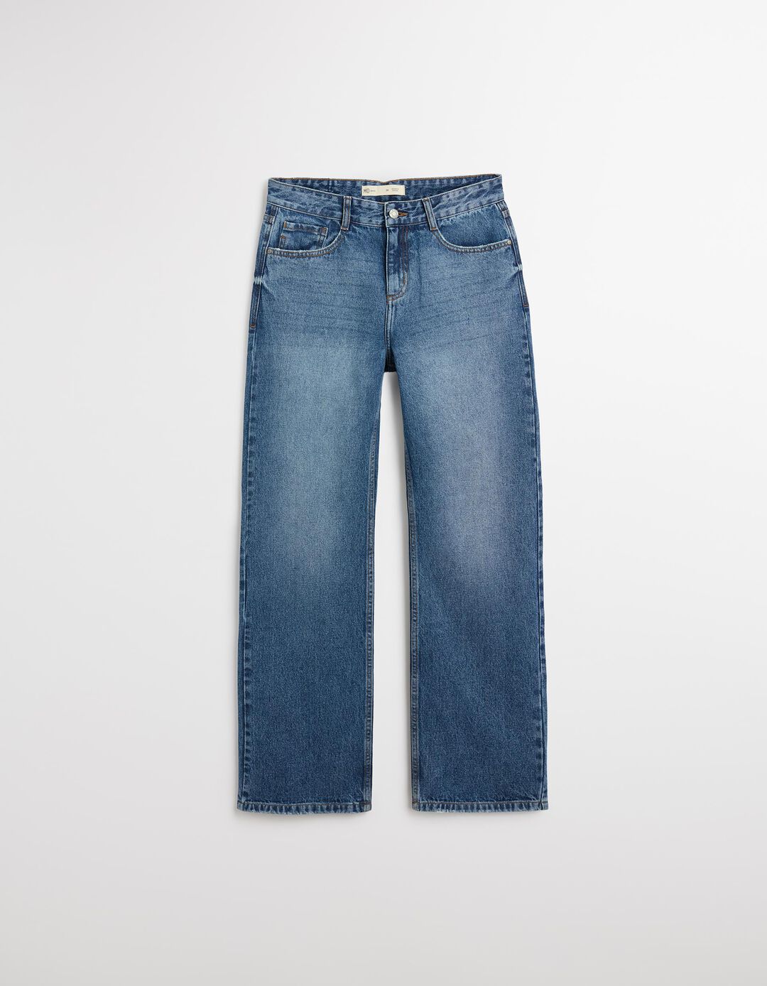 Calças de Ganga Wide Leg, Mulher, Azul Escuro