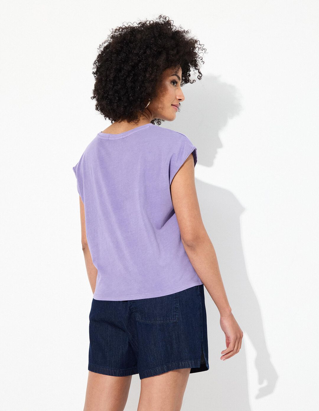 T-shirt sem Mangas, Mulher, Roxo Escuro 