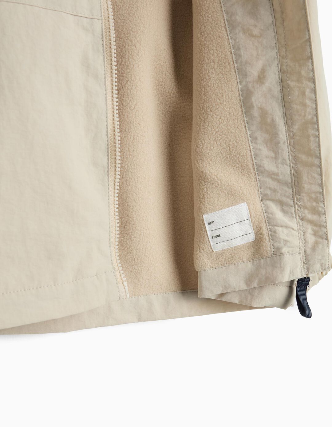 Parka Polar, Menino, Bege Claro
