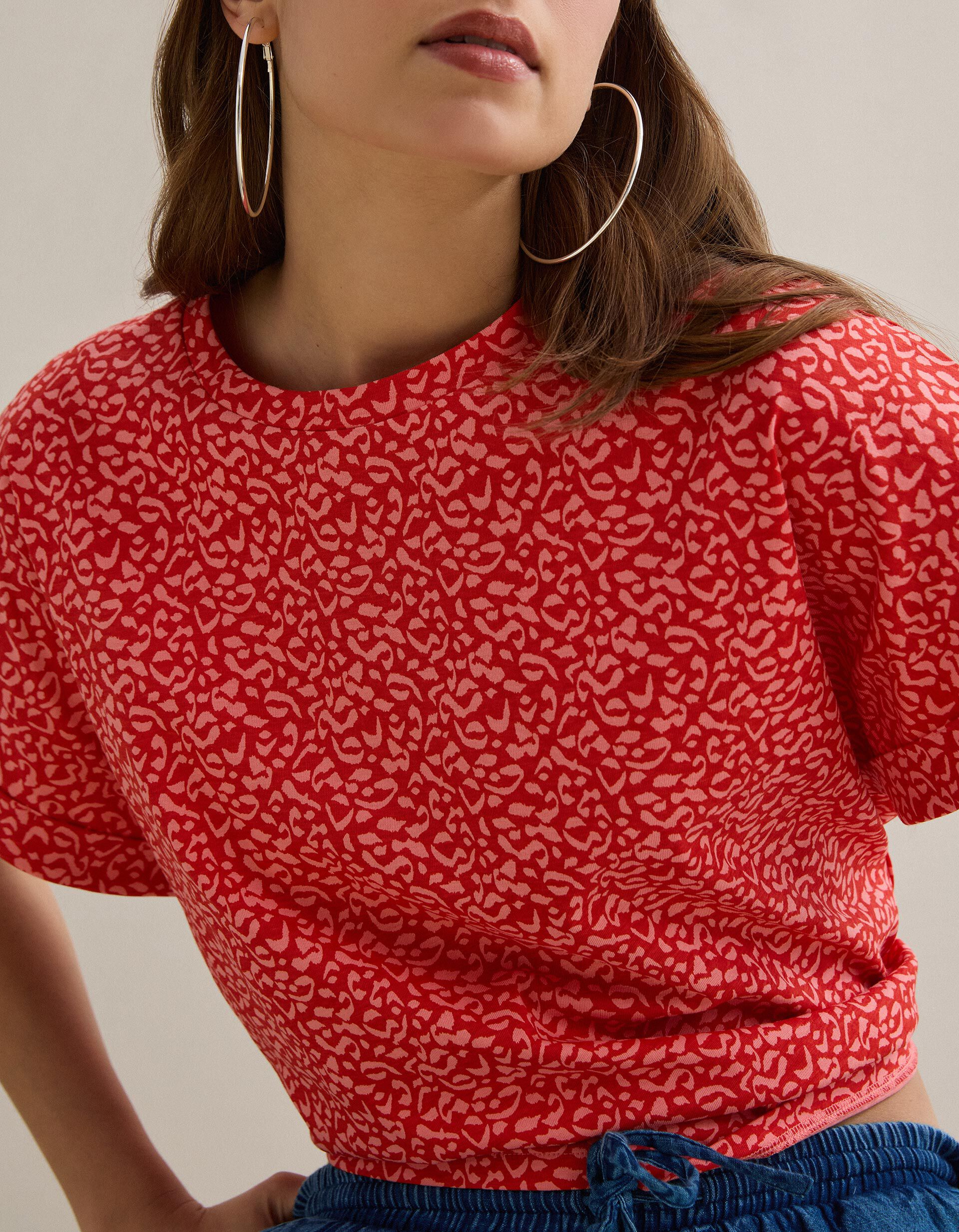Comprar Online T-shirt Animal Print, Mulher, Vermelho