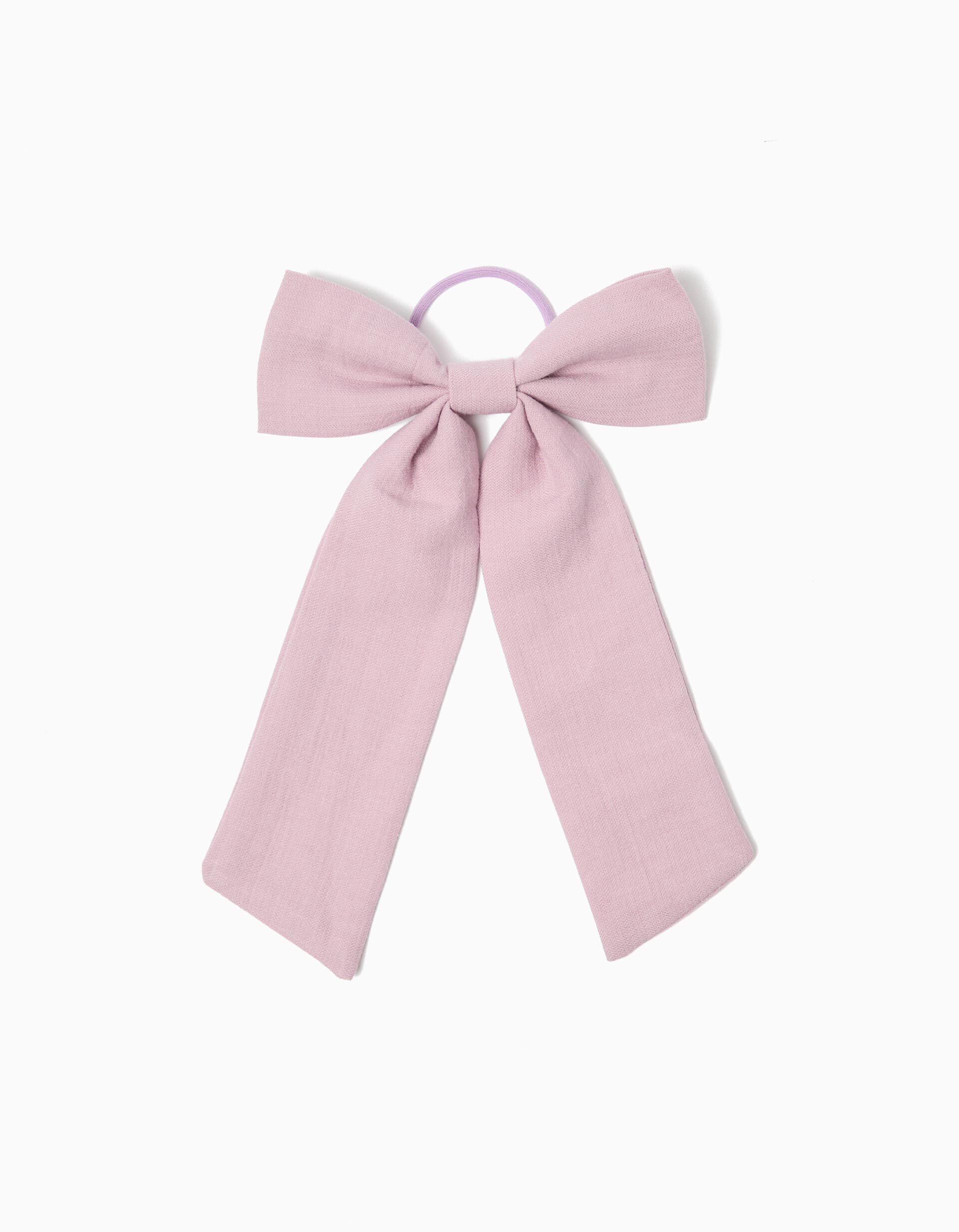 Comprar Online El&aacute;stico de Cabelo com La&ccedil;o, Menina, Lil&aacute;s Escuro