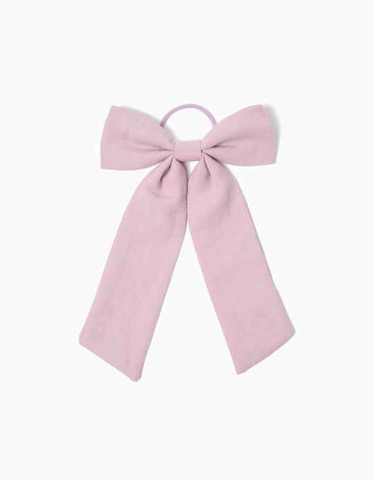 Comprar Online El&aacute;stico de Cabelo com La&ccedil;o, Menina, Lil&aacute;s Escuro