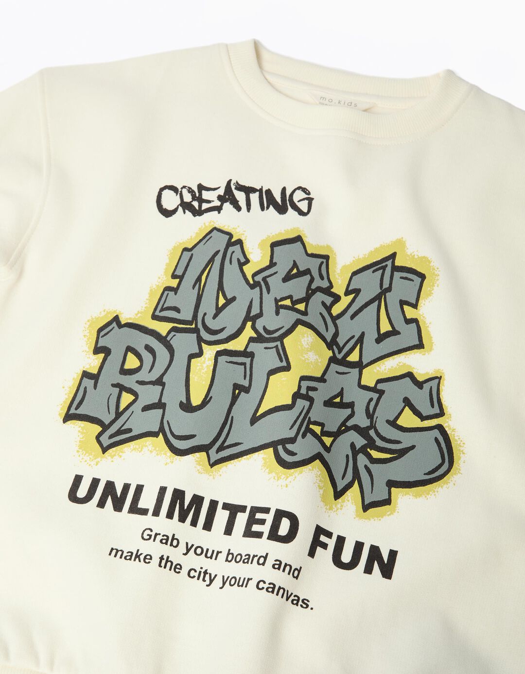 Sweatshirt de Felpa, Menino, Branco