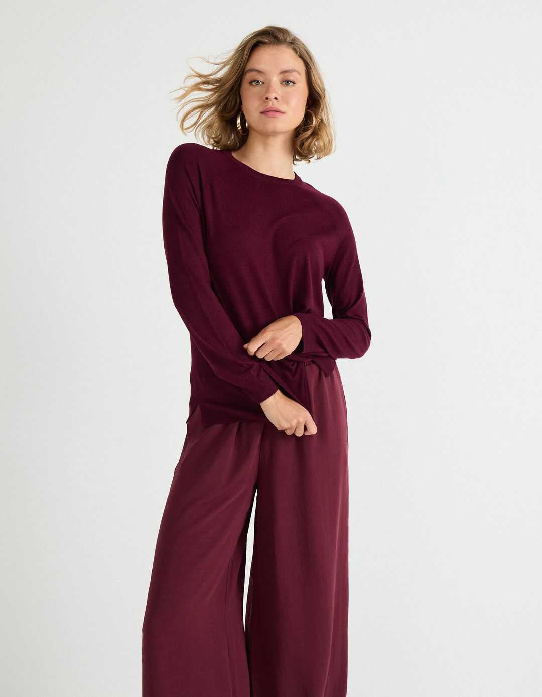 Camisola com Caxemira, Mulher, Roxo