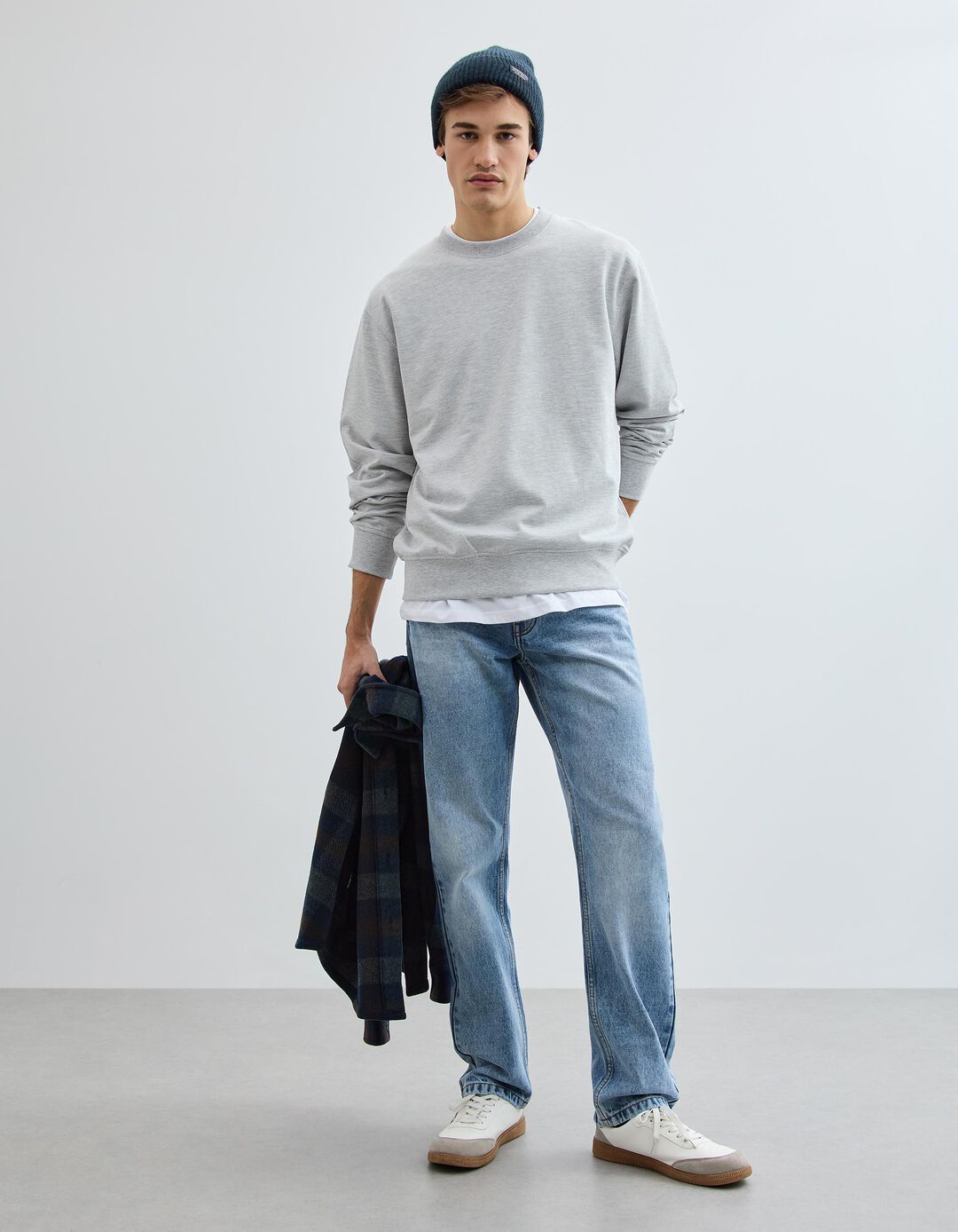 Calças de Ganga 'Straight Fit', Homem, Azul