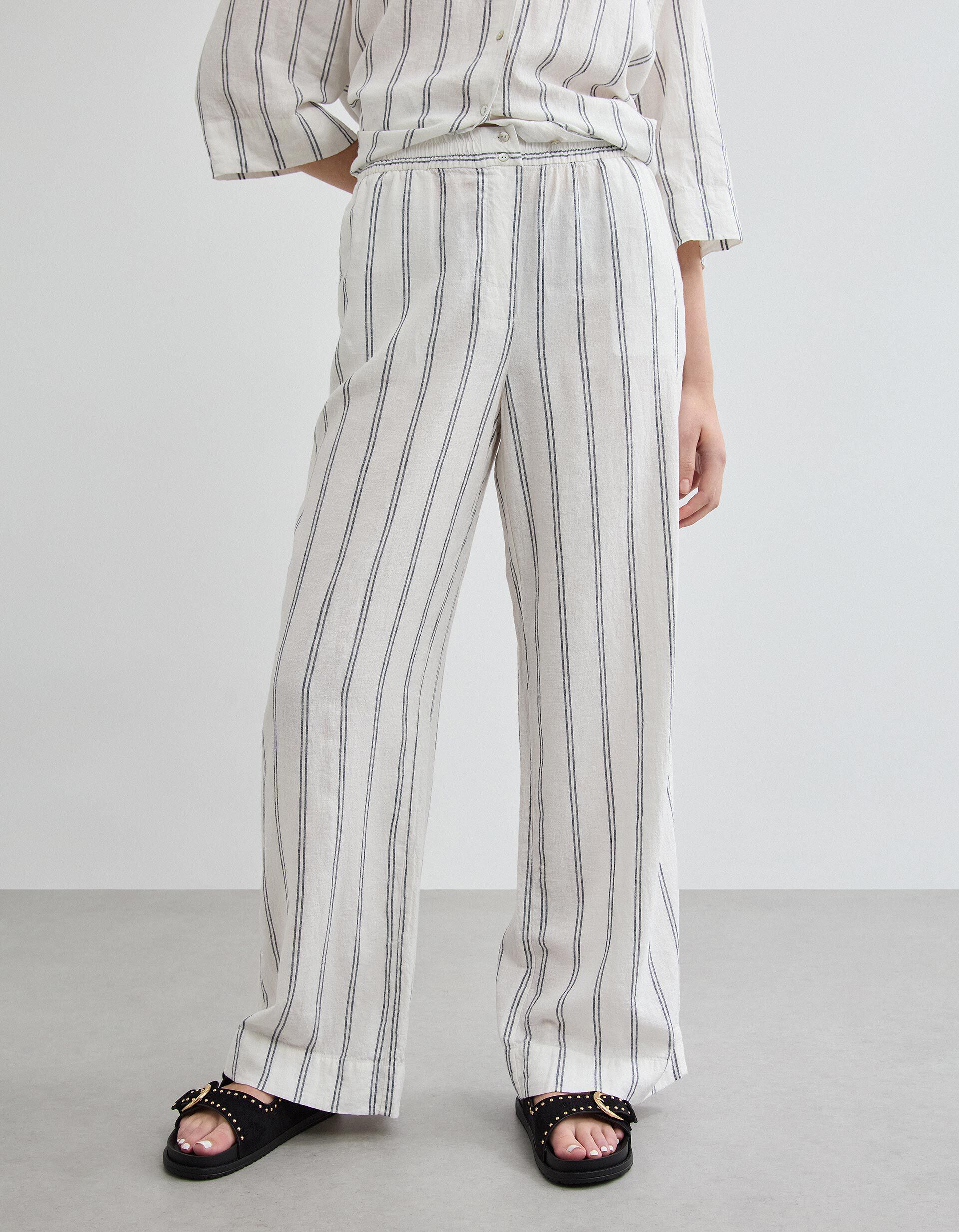 Comprar Online Cal&ccedil;as com Linho, Mulher, Cru