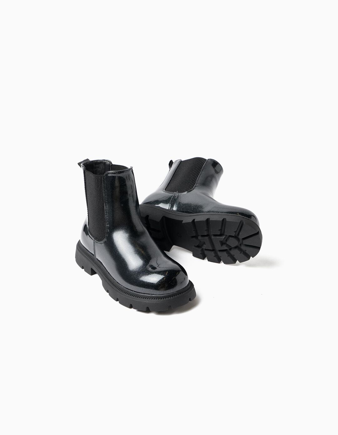 Botas, Menina, Preto
