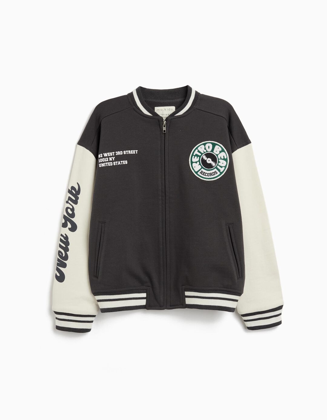 Casaco Bomber, Menino, Cinzento Escuro 