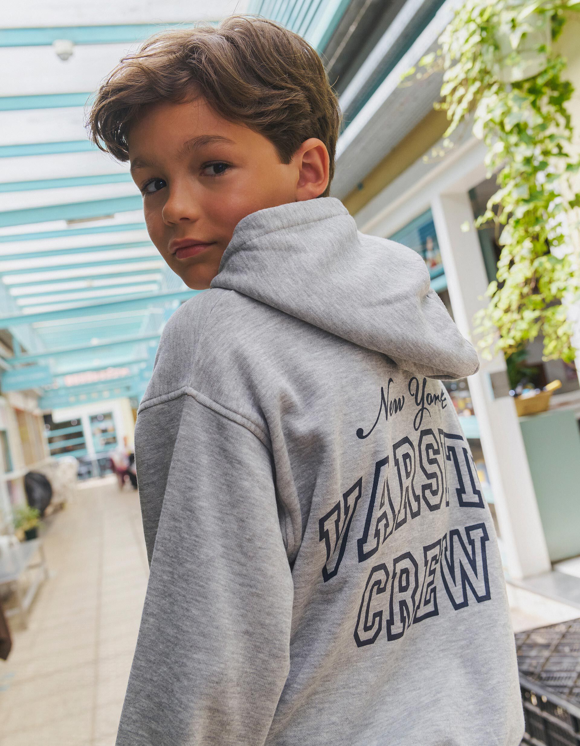 Comprar Online Sweatshirt De Felpa, Menino, Cinzento Claro