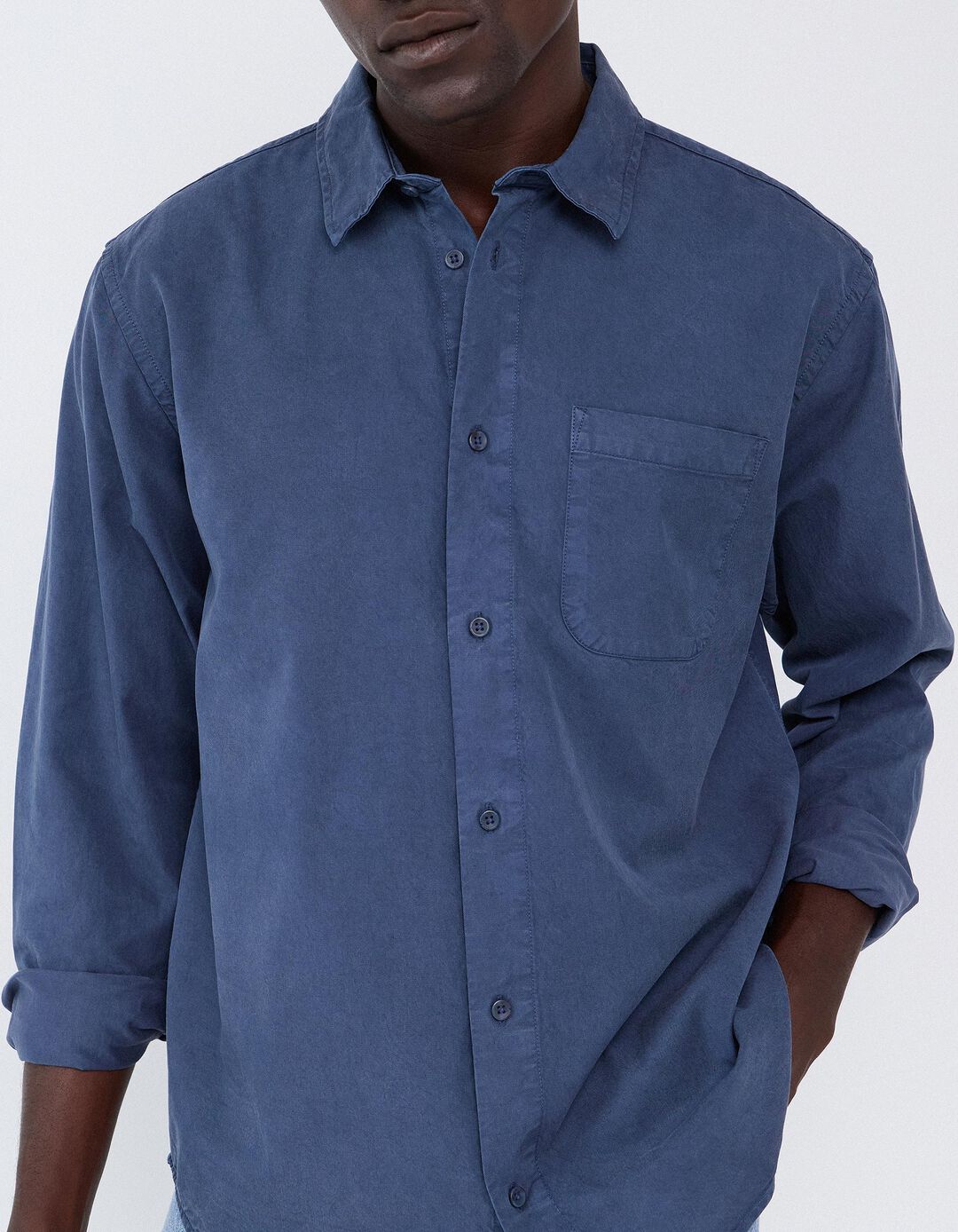 Camisa Liocel, Homem, Azul Escuro