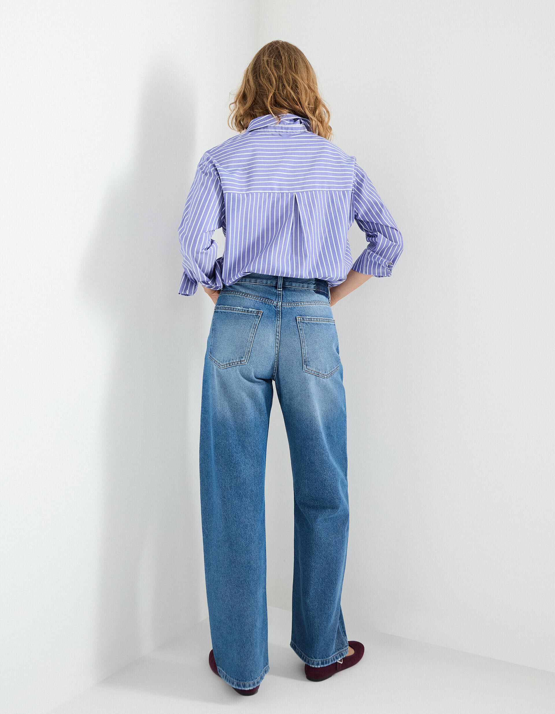 Comprar Online Cal&ccedil;as de Ganga Wide Leg, Mulher, Azul 