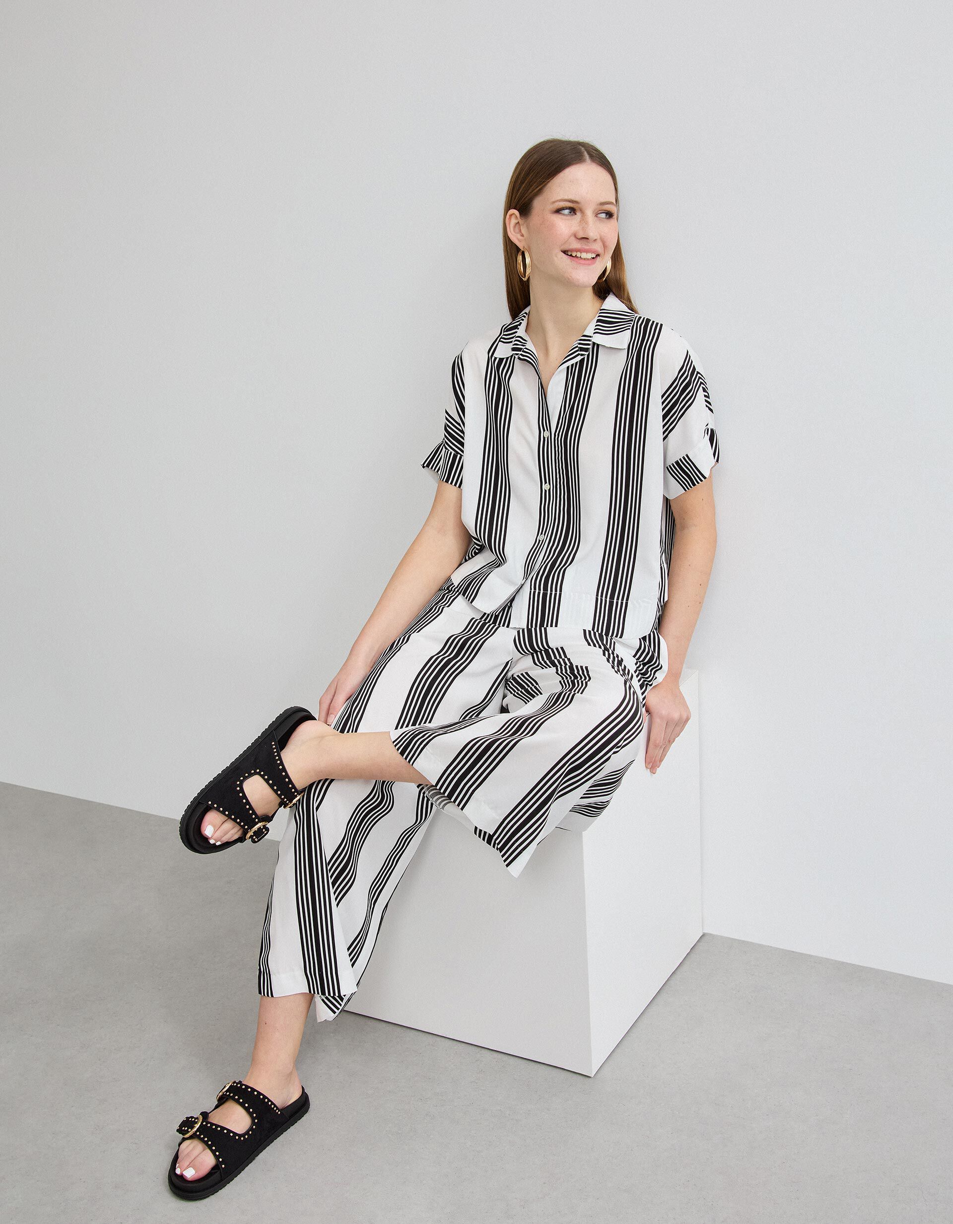 Comprar Online Blusa Riscas, Mulher, Preto