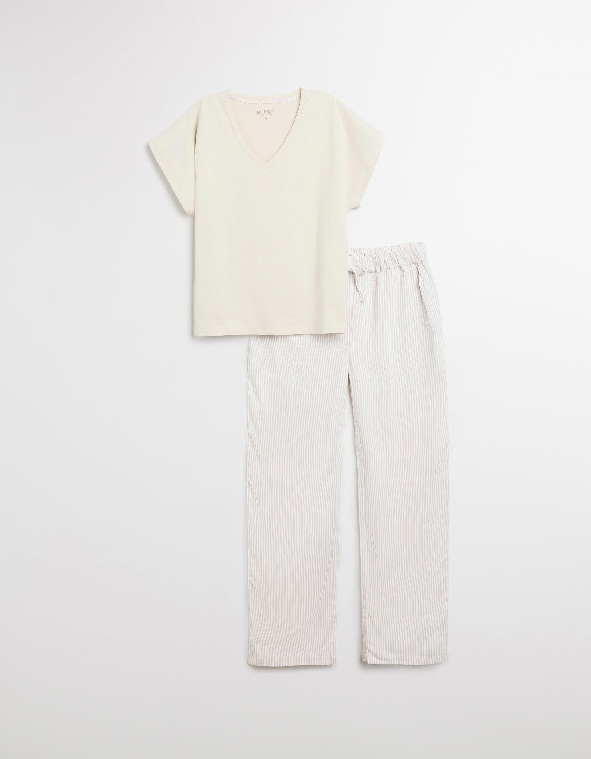 Comprar Online Pijama Jersey, Mulher, Bege Claro 