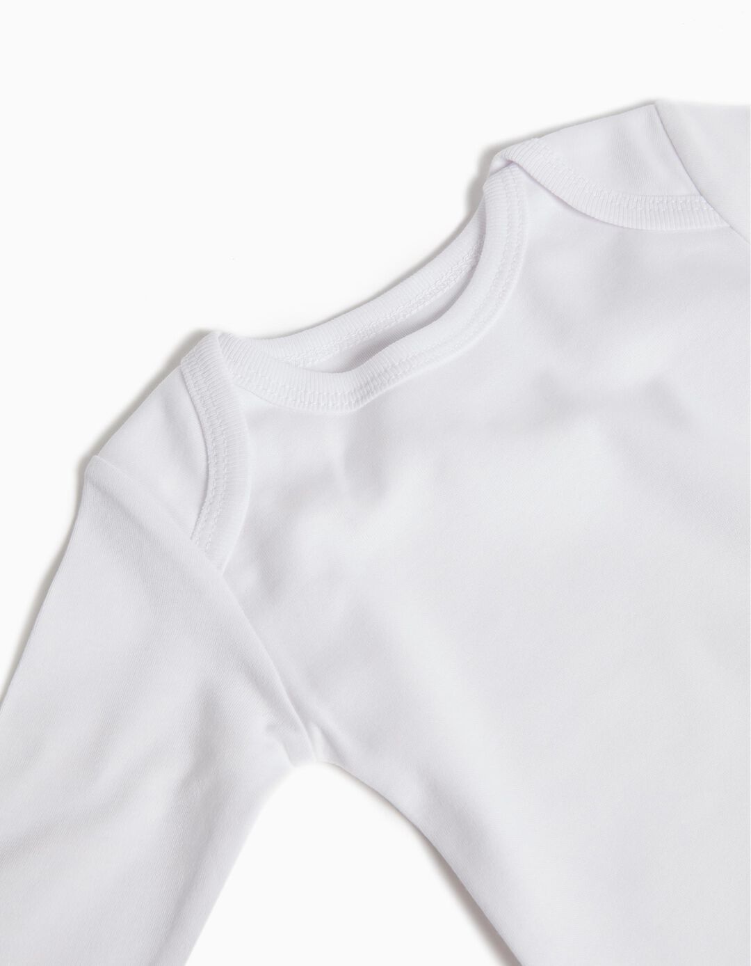 Pack 5 Long Sleeve Bodies, Baby Boy, White