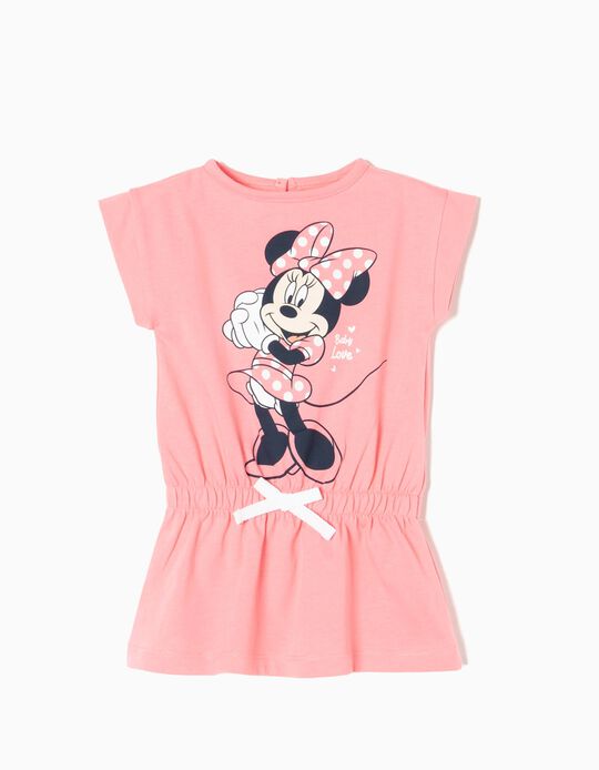 Vestido para Beb&eacute; Menina 'Minnie', Rosa