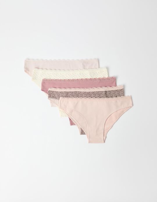 Comprar Online Pack 5 Cuecas Brief, Mulher, Rosa