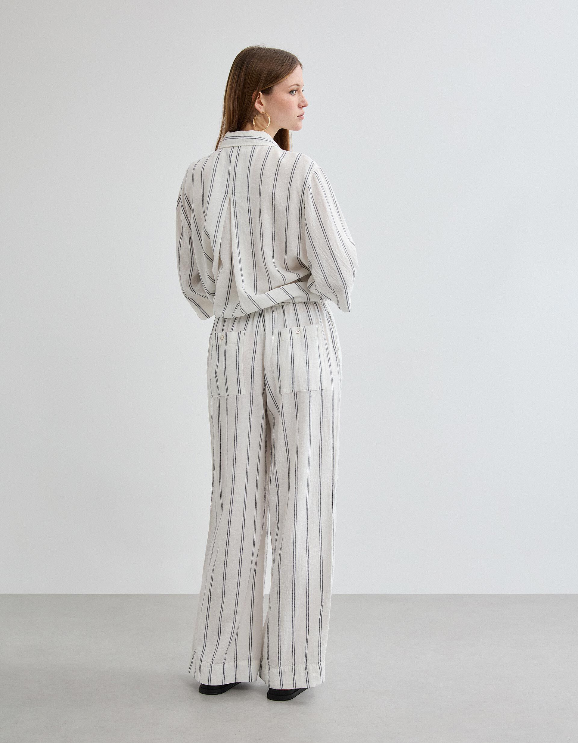 Comprar Online Cal&ccedil;as com Linho, Mulher, Cru