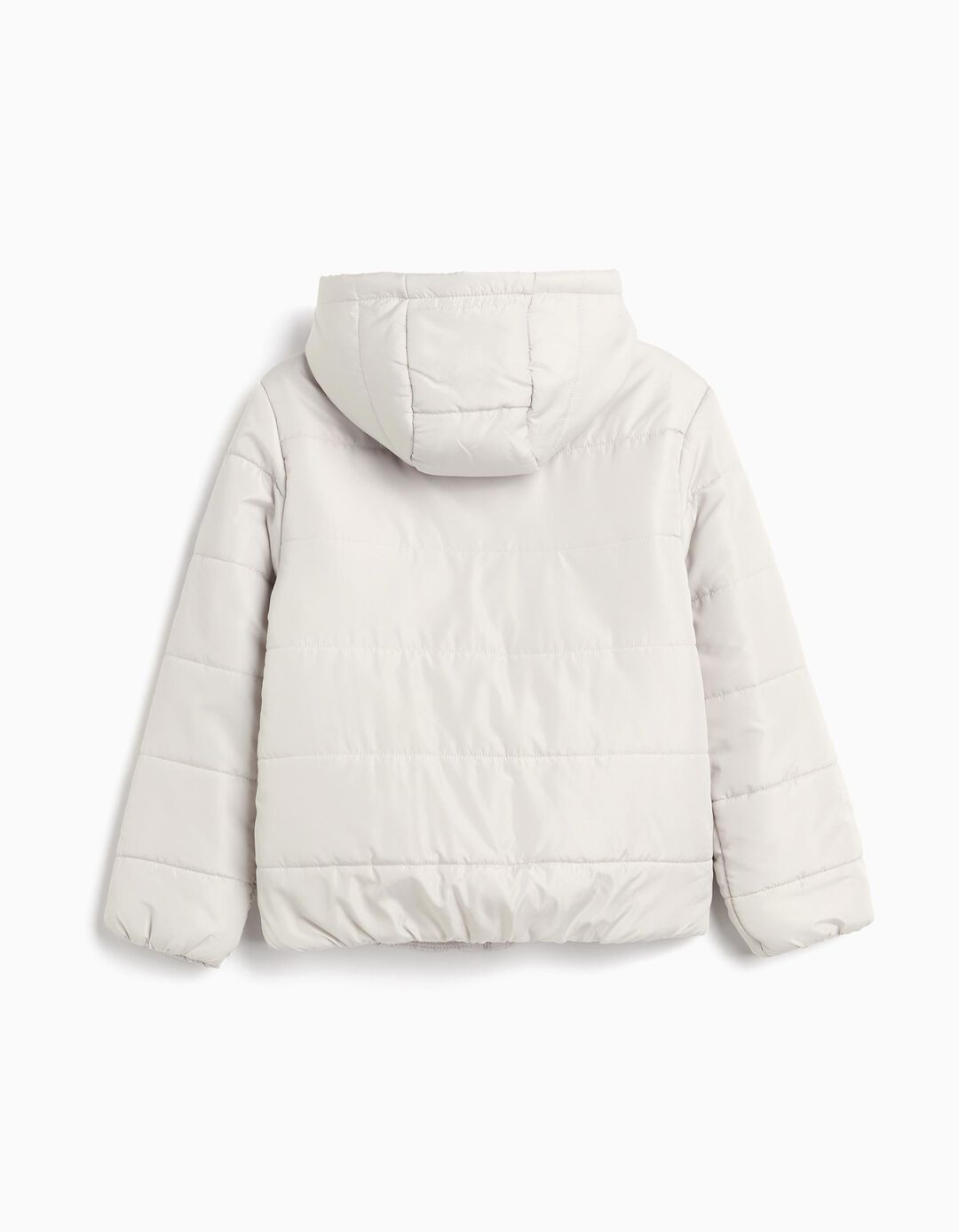 Casaco Acolchoado com Capuz, Menino, Cinzento