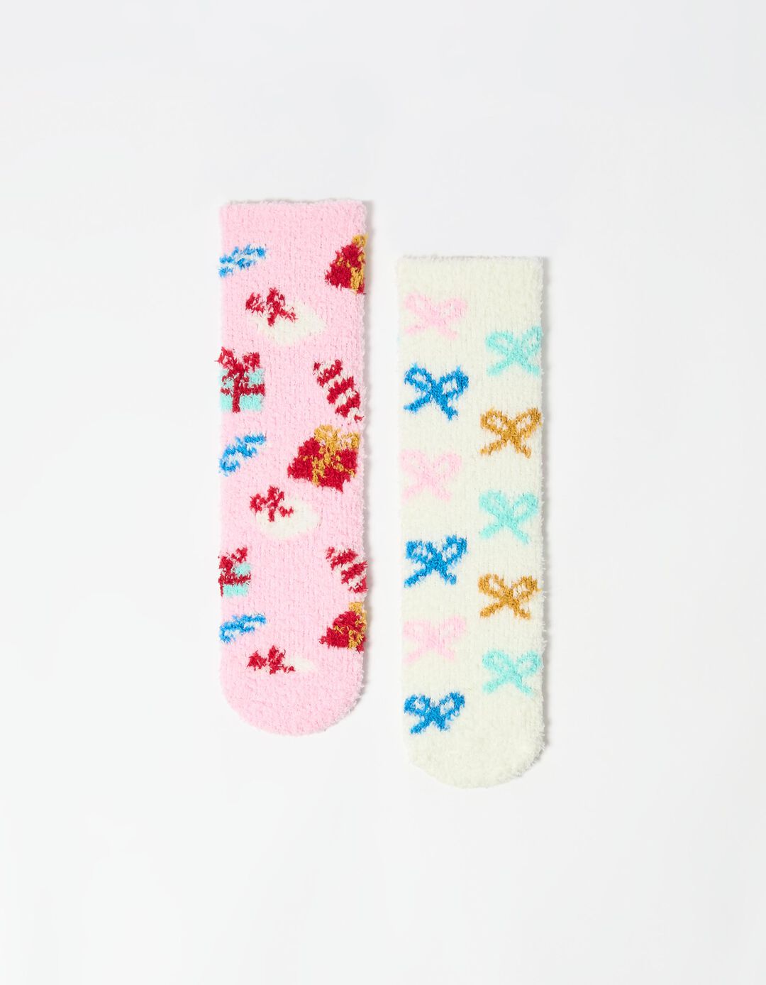 Pack 2 Pares de Meias de Natal, Menina, Rosa Claro