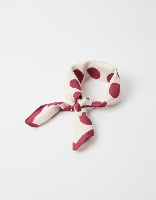 Comprar Online Len&ccedil;o De Bolinhas, Mulher, Vermelho Escuro
