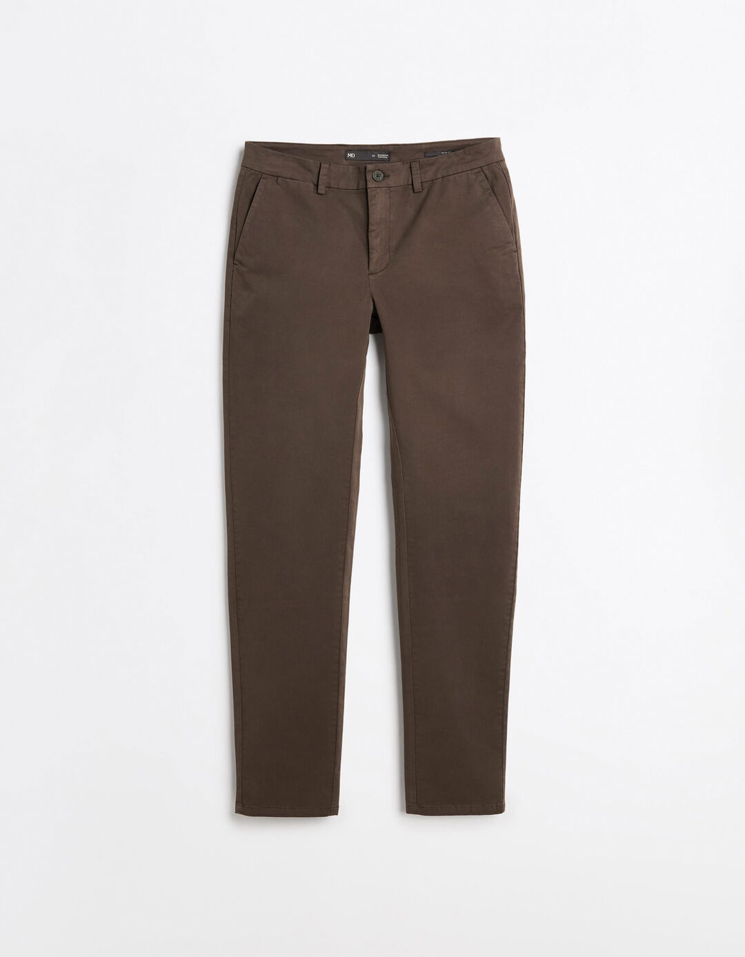 Calças Chino Slim, Homem, Castanho Escuro