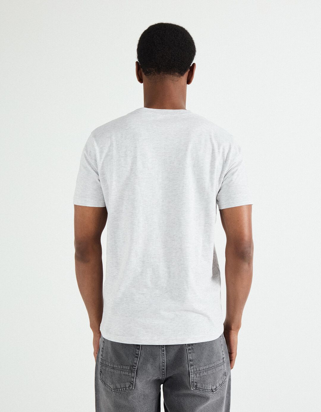 T-shirt Print, Homem, Cinzento Claro 