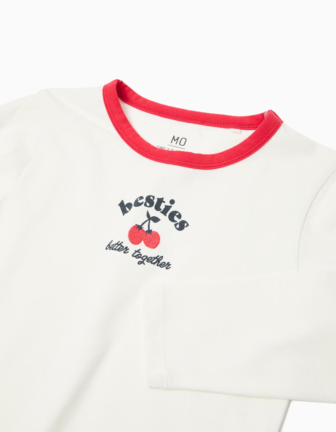 T-shirt de Manga Comprida, Menina, Cru