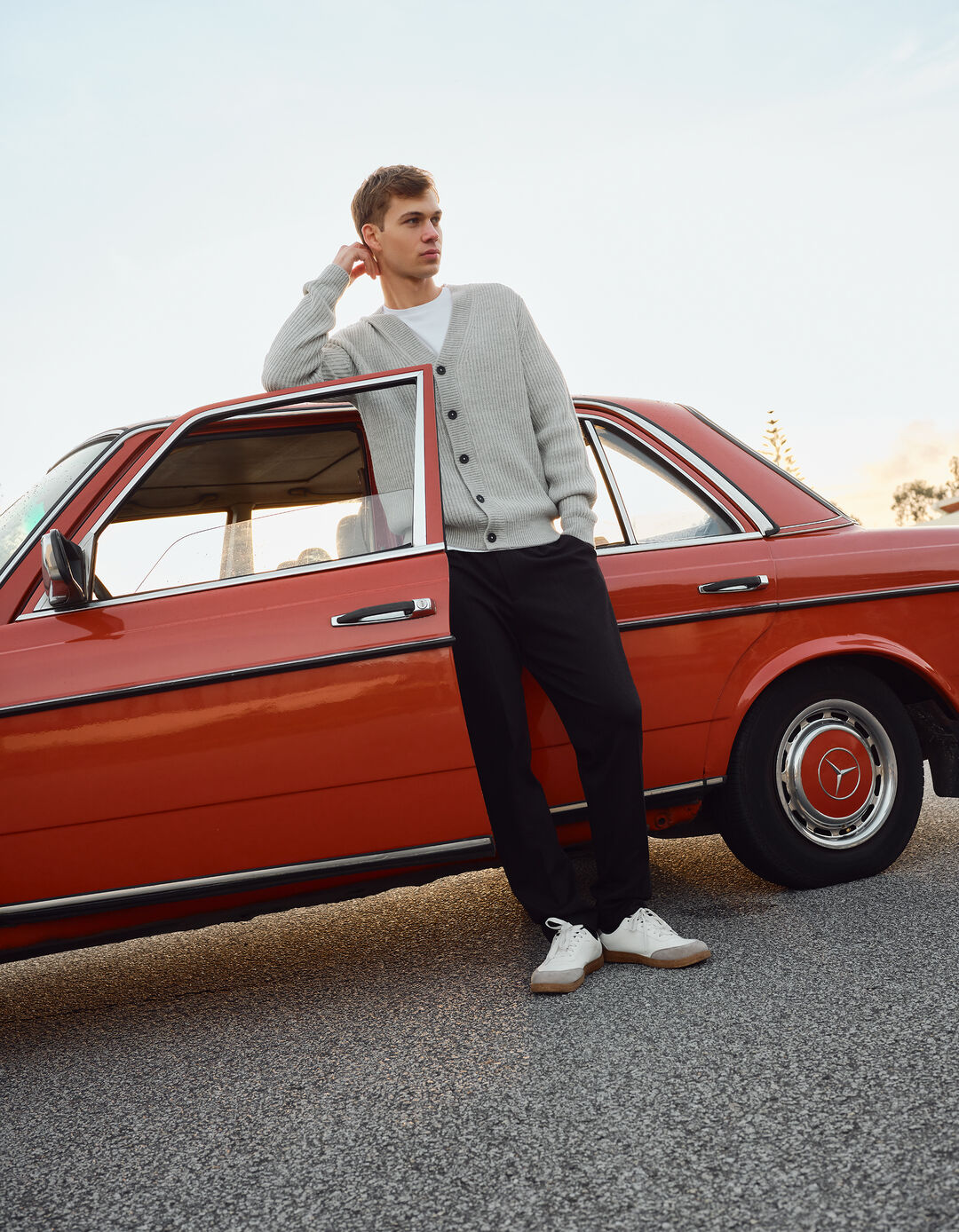 Casaco de Malha, Homem, Cinzento Claro