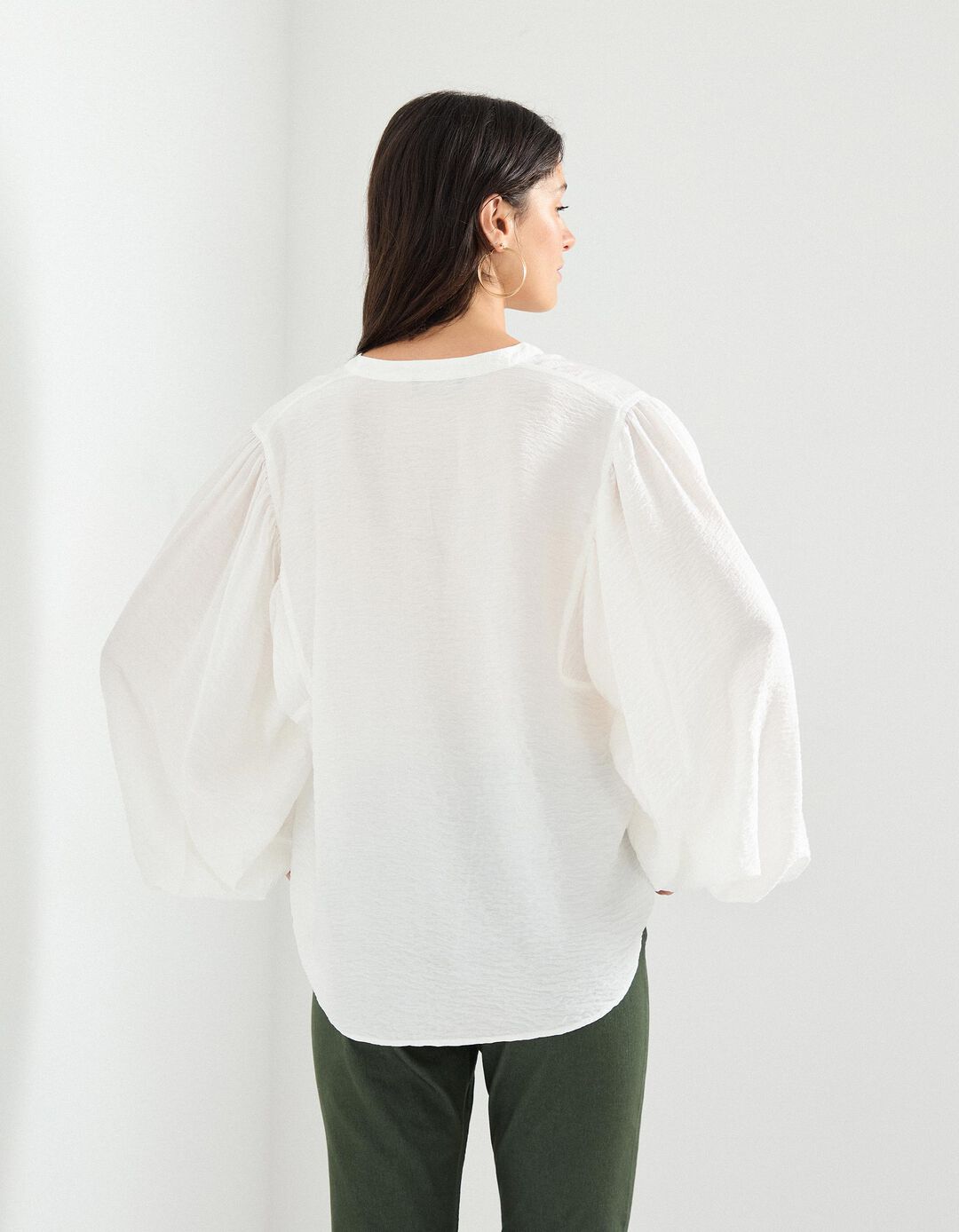 Blusa com Viscose, Mulher, Branco